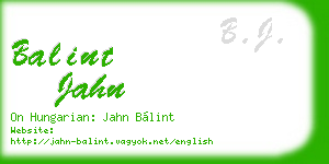 balint jahn business card
